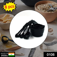 106 Plastic Measuring Cups and Spoons (8 Pcs, Black) Jyotin Enterprises