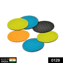 129 6 pcs Useful Round Shape Plain Silicone Cup Mat Coaster Drinking Tea Coffee Mug Wine Mat for Home 