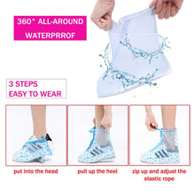 Plastic Shoes Cover Reusable Anti-Slip Boots Zippered Overshoes Covers Pink, Transparent Waterproof Snow Rain Boots for Kids/Adult Shoes, for Rainy Season (L Size1 Pairs)