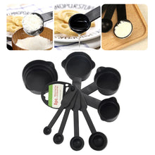 106 Plastic Measuring Cups and Spoons (8 Pcs, Black) Jyotin Enterprises