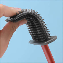 Silicone Toilet Brush/ Flexible Soft Bristle Brush with Quick Dry Holder Cleaning Brush for Toilet Accessories ( Without Box )