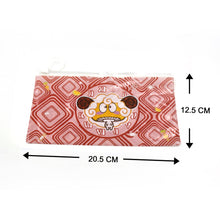 4845 20 Pc Red Printed Pouch For Carrying Stationary Stuffs And All By The Students. 