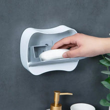 Soap Holder Travel Business Travel Hotel Portable Wall-mounted Soap Box Bathroom Toilet Punch-free Flip-type Drain Soap Box, Waterproof Space Saving (1 Pc)