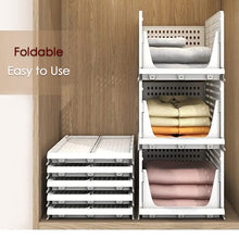 3 Layer Clothes Organizer for Wardrobe Cupboard Organizer for Clothes Foldable and Stackable Closet Organizer Drawer Organizer for Clothes, Multi Purpose Plastic Drawer