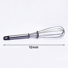 2571 Stainless Steel Wire Whisk,Balloon Whisk,Egg Frother, Milk & Egg Beater (10 inch) 