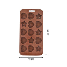 7614 Silicone Food Grade Reusable Non-Stick Multi Shape 15 Cavity Chocolate Mold 