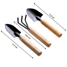 Small sized Hand Cultivator, Small Trowel, Garden Fork (Set of 3)