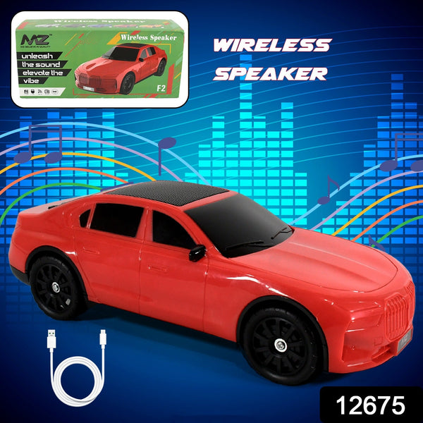 Wireless Bluetooth Speaker Portable Car Shape Music Speaker Support Bluetooth, TF Card, USB, Fm Radio Function Unique Shape Car Speaker