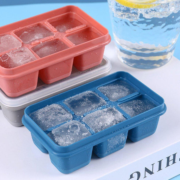 6 Grid Silicone Ice Tray used in all kinds of places like household kitchens for making ice from water and various things and all.