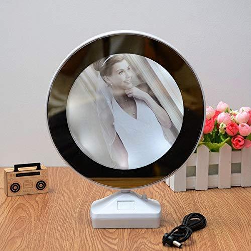 Plastic 2 in 1 Mirror Come Photo Frame with Led Light