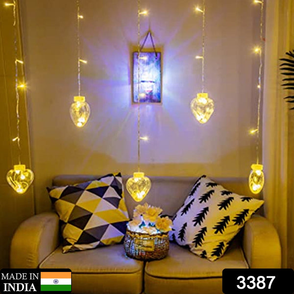 8 Feet 12 Wish Heart Ball String LED Lights With Color Box for Home Decoration, Diwali & Wedding LED Christmas Light Indoor and Outdoor Light ,Festival Decoration  (Wishing Ball Warm White)