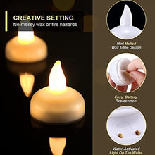 Set of 12 Flameless Floating Candles Battery Operated Tea Lights Tealight Candle - Decorative, Wedding.( Diya , Divo , Diva , Deepak , Jyoti ,)