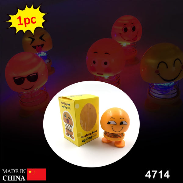 4714  Emoji Shake Car Dashboard Doll Dance for Car interior Decoration With LED Light 