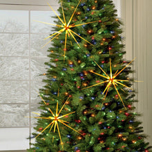 3D Gold Star Hanging Decoration Star, Acrylic Look  Hanging Luminous Star for Windows, Home, Garden Festive Embellishments for Holiday Parties Weddings Birthday Home Decoration (Medium)