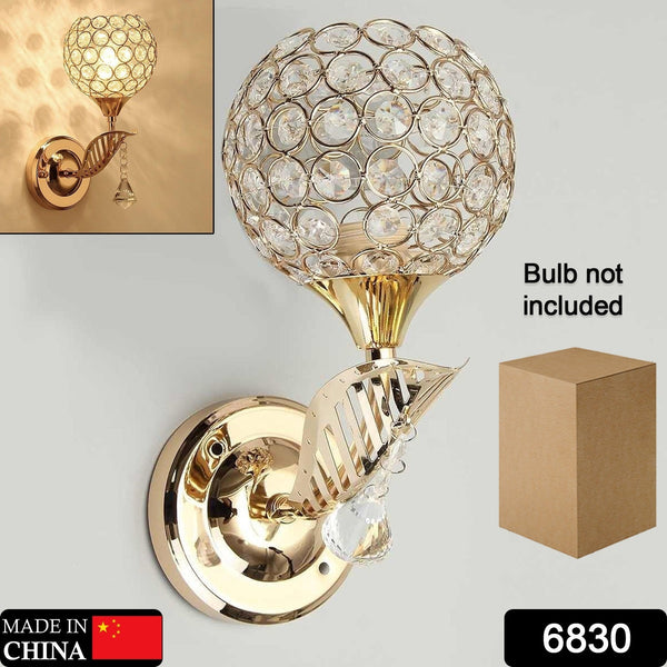 Modern Style Crystal Wall Light Living Room Corridor Balcony Lamp Wall Sconce Crystal Light Compatible with Home Ligting, Wall Art Light Round Modern Bedside Wall Ligs Dining Room Hallway Lig Fixture with E27 Socket (Bulb NOT Included)