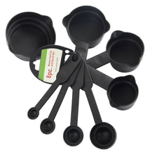 106 Plastic Measuring Cups and Spoons (8 Pcs, Black) Jyotin Enterprises