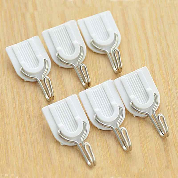 1627 Adhesive Sticker ABS Plastic Hook Towel Hanger for Kitchen/Bathroom 